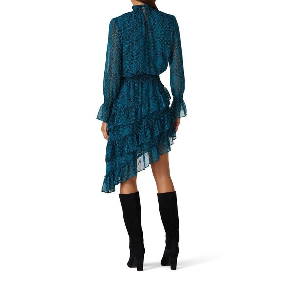 MISA Los Angeles Snake Print Savanna Dress 💚 - Picture 4 of 14